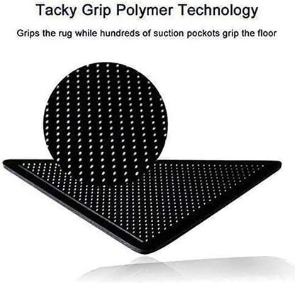 Anti-slip corners - Carpet tape - Carpet grippers - 8 pieces - Anti-slip mat, rug, carpet - Reusable pads - Self-adhesive double-sided