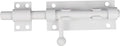 Sliding lock - Sliding lock - Sliding bolt - Gate bolt - Door lock - Bolt - Door bolt - Door lock - Plate bolt - 5 inch - Stainless steel - white - for shed gate storage, garden house door, cupboard