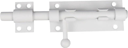 Sliding lock - Sliding lock - Sliding bolt - Gate bolt - Door lock - Bolt - Door bolt - Door lock - Plate bolt - 5 inch - Stainless steel - white - for shed gate storage, garden house door, cupboard