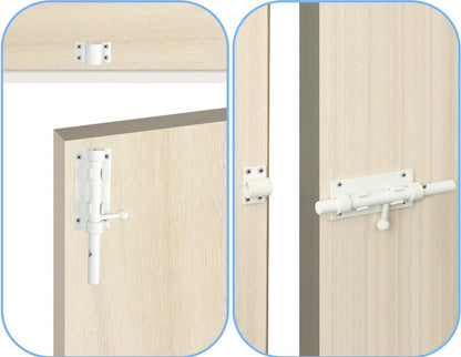 Sliding lock - Sliding lock - Sliding bolt - Gate bolt - Door lock - Bolt - Door bolt - Door lock - Plate bolt - 5 inch - Stainless steel - white - for shed gate storage, garden house door, cupboard