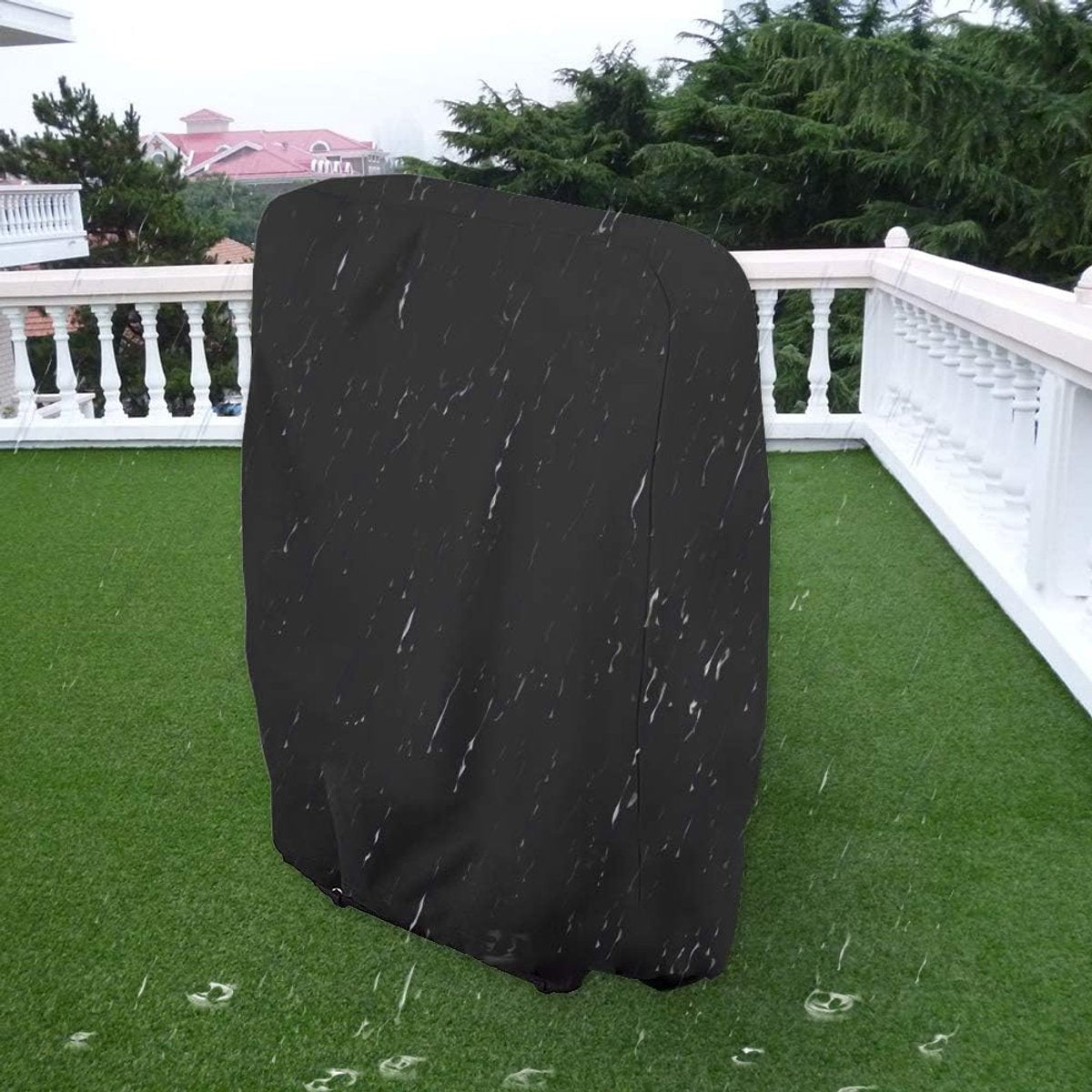20/34*71*110cm - Garden chair covers - Foldable lounge chair cover - 210D Oxford fabric garden chair covers - Dust cover for chair - Dust cover - Garden accessories - Foldable lounger cover - with storage bag - black