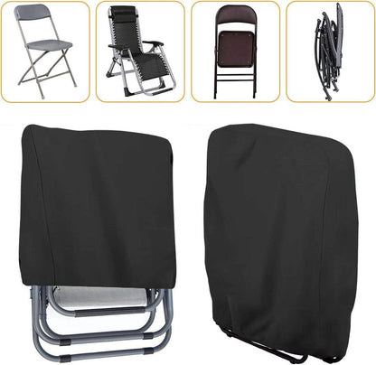 20/34*71*110cm - Garden chair covers - Foldable lounge chair cover - 210D Oxford fabric garden chair covers - Dust cover for chair - Dust cover - Garden accessories - Foldable lounger cover - with storage bag - black
