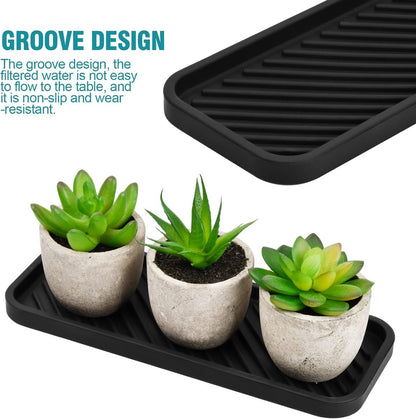 Silicone Sponge Holder - 2 Pieces - Kitchen Sponge Holders - Countertop Organizer - Sink Organizer - Kitchen Organizer - Soap Dish - Soap Rack - Non-Slip - For storing sponges, dishwashing products, plates, soap, brushes - Black