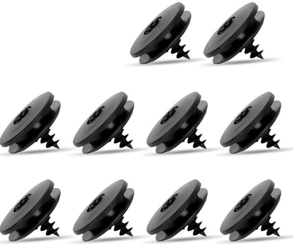 Car Floor Mat Fastening Clips - Pack of 10 - For Attaching Car Anti-Slip Mats - Car Mat Fastening Buckles - Black - Plastic - Universal - 3.55*2 cm - Suitable for Most Car Floor Mats.