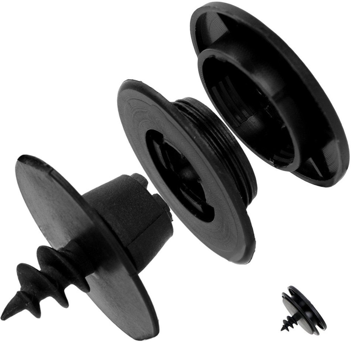 Car Floor Mat Fastening Clips - Pack of 10 - For Attaching Car Anti-Slip Mats - Car Mat Fastening Buckles - Black - Plastic - Universal - 3.55*2 cm - Suitable for Most Car Floor Mats.