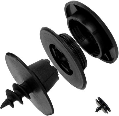Car Floor Mat Fastening Clips - Pack of 10 - For Attaching Car Anti-Slip Mats - Car Mat Fastening Buckles - Black - Plastic - Universal - 3.55*2 cm - Suitable for Most Car Floor Mats.