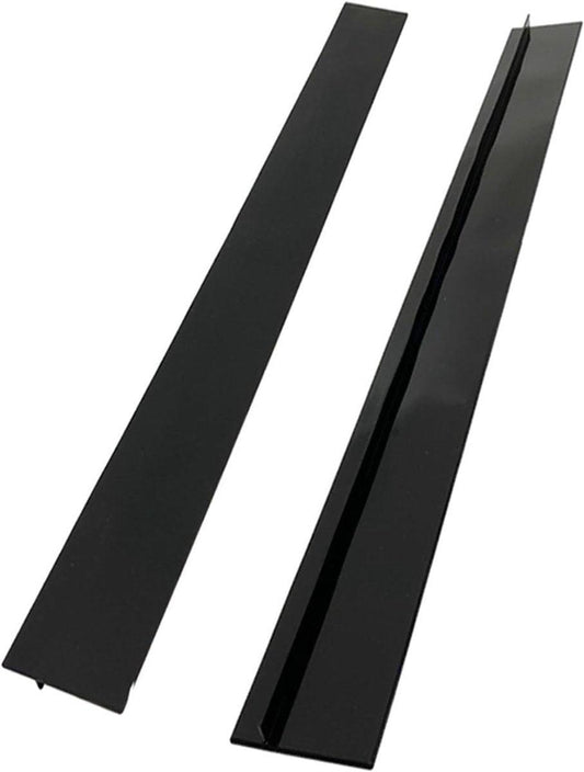 Stove Sealing Strip - 2 Pieces - 63cm - Black - Kitchen Sealing Strip - Gap Fillers in Stoves and Countertops - Sanitary Tape - For Gas Stoves, Hobs and Countertops - Easy to Clean - Heat Resistant - Silicone.