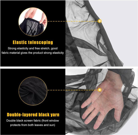 Car Sunshade - 4 Pieces - Suitable for Front and Rear Windows - Polyester - UV Protection - Car Sunshade for Baby & Child - Car Window Sun Protection - Car Sunshade - Car Accessories - Universal - Black.