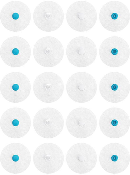 Bedding Snaps - 10 Pairs - Duvet Cover Snaps - Polyester - Plastic - Duvet Clips - Iron-On Duvet Fasteners to Hold Duvet - Duvet Clamps - Bed Sheet Tensioners - 60mm - White