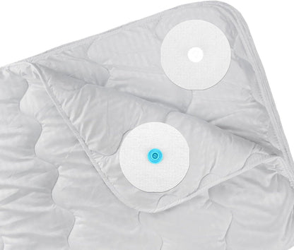 Bedding Snaps - 10 Pairs - Duvet Cover Snaps - Polyester - Plastic - Duvet Clips - Iron-On Duvet Fasteners to Hold Duvet - Duvet Clamps - Bed Sheet Tensioners - 60mm - White