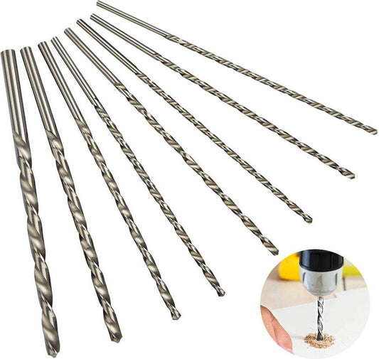 8 pieces twist drills HSS long wood twist drill set - diameters 4 mm 42 mm 45 mm 5 mm 52 mm 6 mm 8 mm 10 mm.