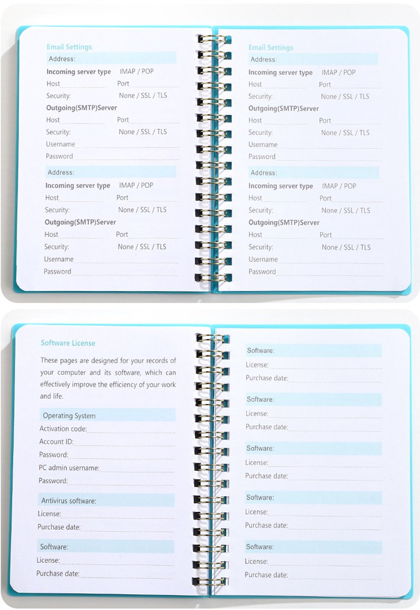 Password Book - Password Booklet - Password Booklet with Alphabet - Password Organizer - Password Notebook - A6 - Gray