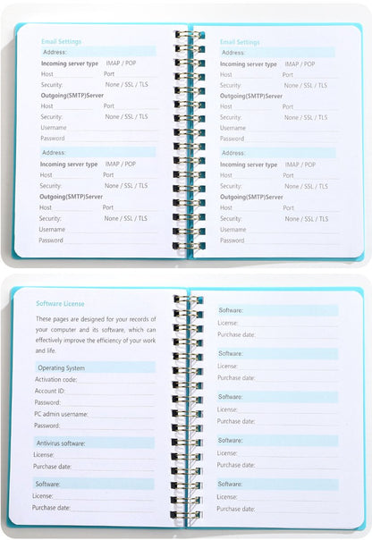 Password Book - Password Booklet - Password Booklet with Alphabet - Password Organizer - Password Notebook - A6 - Gray
