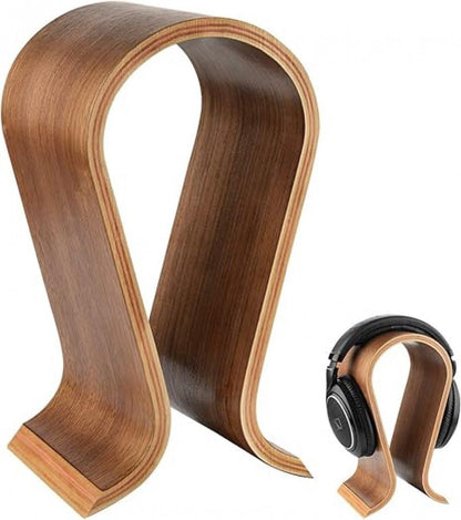 Headset Stand - Headphone Stand - Headphone Holder - Headphone Hook - Headphone Hanger - Wooden - 255*100*155MM - Wood Color.