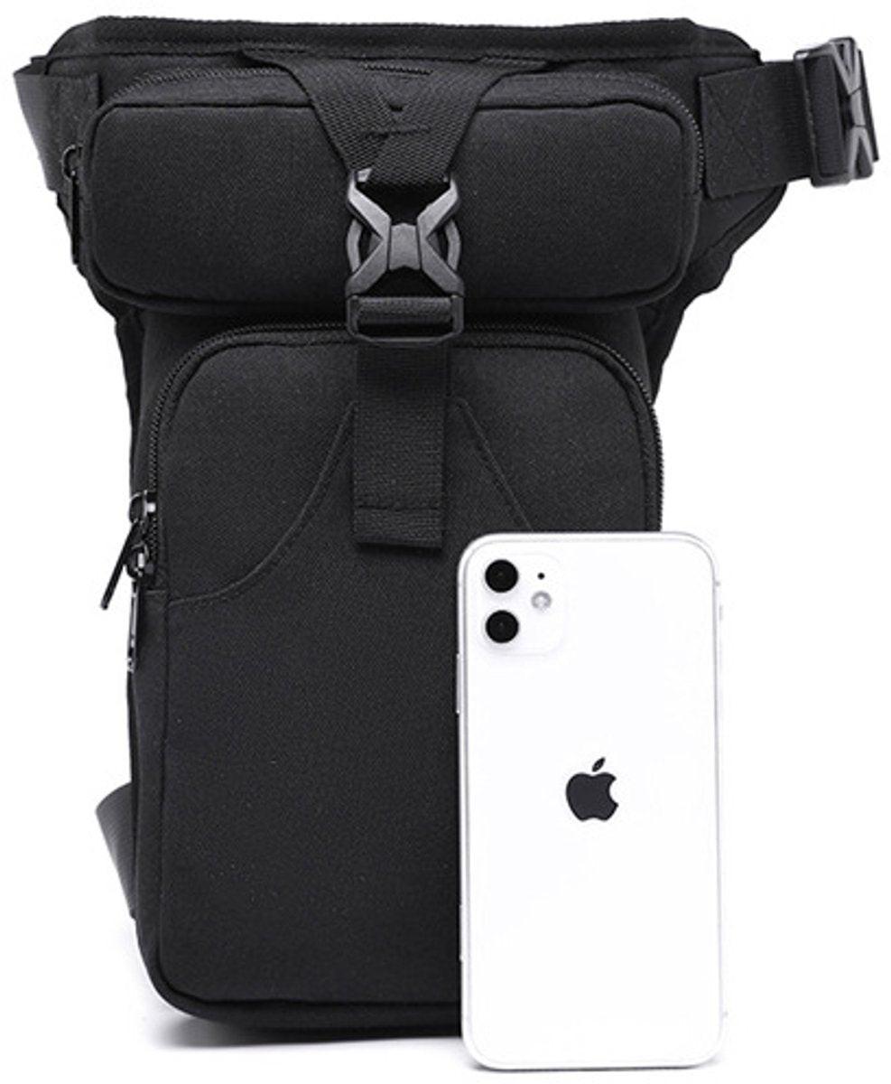 Waist Bag - Leg Bag - Motorcycle Waist Bag - Motorcycle Bag - Tactical Leg Bag - Tool Bag - Unisex - Black - Large Capacity - 16*5*29 cm - 4 Compartments - Polyester.