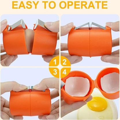 Eggshell Cutter - 3 Pieces - Egg Slicers - Eggshell Opener for Hard-Boiled Eggs, Egg Cracker Tool for Raw Eggs, for Soft-Boiled Eggs, Stainless Steel Egg Slicer, Eggshell Slicer for Home Kitchen Use