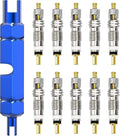 Presta Valve Cores - 10 Pieces - Zinc Alloy - With Extension Wrench - Bicycle Presta Valve Core Removal Kit - Presta Valve Core Replacement Kit - Tire Repair