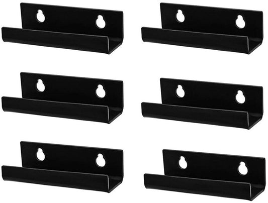 6 pieces - Record holder - Wall mount - 10*3.5*3 cm - Record stand - Record rack - black - Acrylic - Display - Vinyl rack - LP rack.
