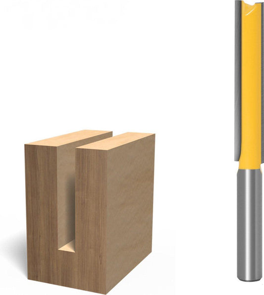 Groove cutter - Wood Groove Cutter Long Version - Shaft 8mm - 8*50mm - yellow - metal.