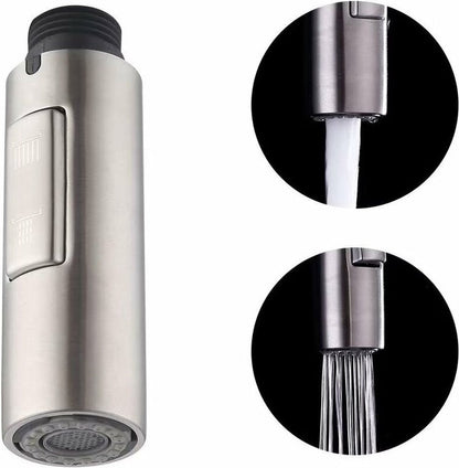 Faucet attachment - 2 functions - Faucet head - Washing dishes - Kitchen faucet - Water saving - Flexible faucet head - Extension rod - Faucet parts - Rotating faucet hose - Faucet nozzle - Sprayer - 1 piece