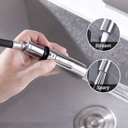 Faucet attachment - 2 functions - Faucet head - Washing dishes - Kitchen faucet - Water saving - Flexible faucet head - Extension rod - Faucet parts - Rotating faucet hose - Faucet nozzle - Sprayer - 1 piece