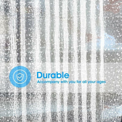 Shower curtains - 120x200cm - crystal stone pattern - PEVA - transparent shower curtain - with hooks - shower curtain - anti-mold - waterproof