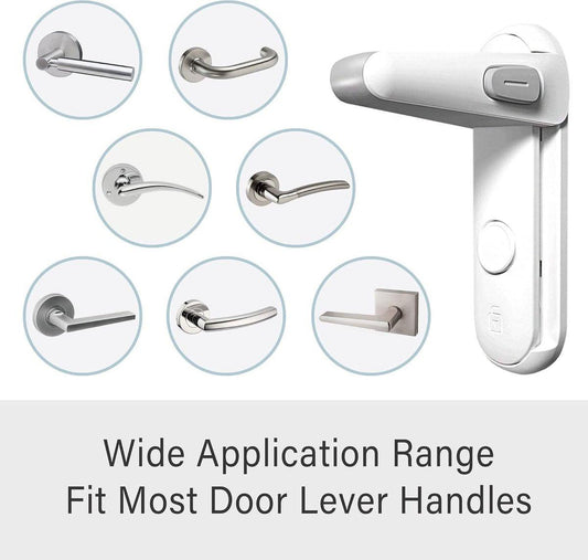 2 Pieces - Door lock - Door handle locks for childproof & pet-proof - Door handle locks for toddlers - Baby safety locks for toddlers.