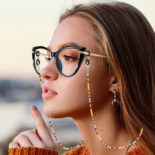 4 pieces - Glasses cord - Glasses chain - Sunglasses cord - Glasses cord - Glasses chain - Glasses strap - 70CM - color - for men women - man-made pearl - Glasses Accessory - Glasses cords