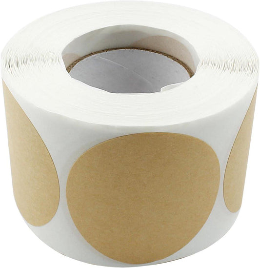 500 Pieces - Labels - Stickers - Round Stickers - Sealing Sticker - Sealing Seal - Food Labels - 5cm - Yellow - Self-Adhesive - Removable - Easy to Write on and Distinguish - For Containers, Boxes, Bags.