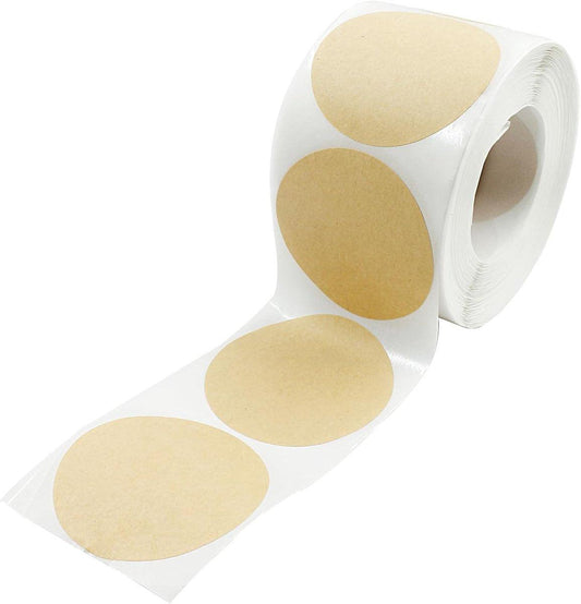 500 Pieces - Labels - Stickers - Round Stickers - Sealing Sticker - Sealing Seal - Food Labels - 5cm - Yellow - Self-Adhesive - Removable - Easy to Write on and Distinguish - For Containers, Boxes, Bags.