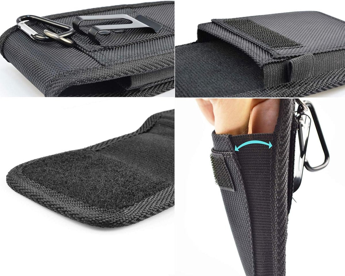 Waist bag - Fanny pack - Outdoor belt bag - Smartphone bag - Standing belt bag - Oxford cloth - black - 17.5*10*2.5cm - belt bag - Gift - Phone bag Men