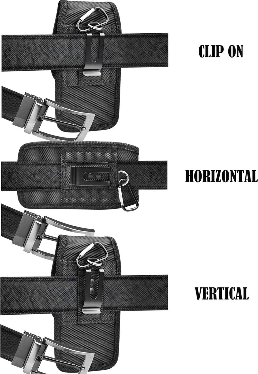 Waist bag - Fanny pack - Outdoor belt bag - Smartphone bag - Standing belt bag - Oxford cloth - black - 17.5*10*2.5cm - belt bag - Gift - Phone bag Men