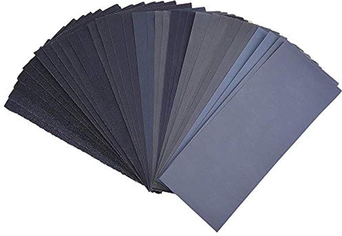Sandpaper set - 36 pieces - Grit 320/400/ 600/800/ 1000/1200/ 1500/2000/ 2500/3000/ 4000/5000 - Car polishing / Furniture / Metal.