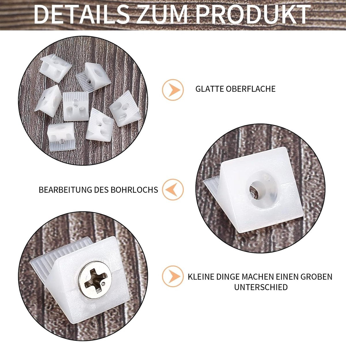 120 Pieces - Wedges - Screw Fastener - Cabinet Installation Kit - Drawer Back Supports - Drawer Repair Kit with Screws - Furniture Drawer Sagging Repair Mend Mending Wedges - Cabinet Shelf Support - Shelf Support - White