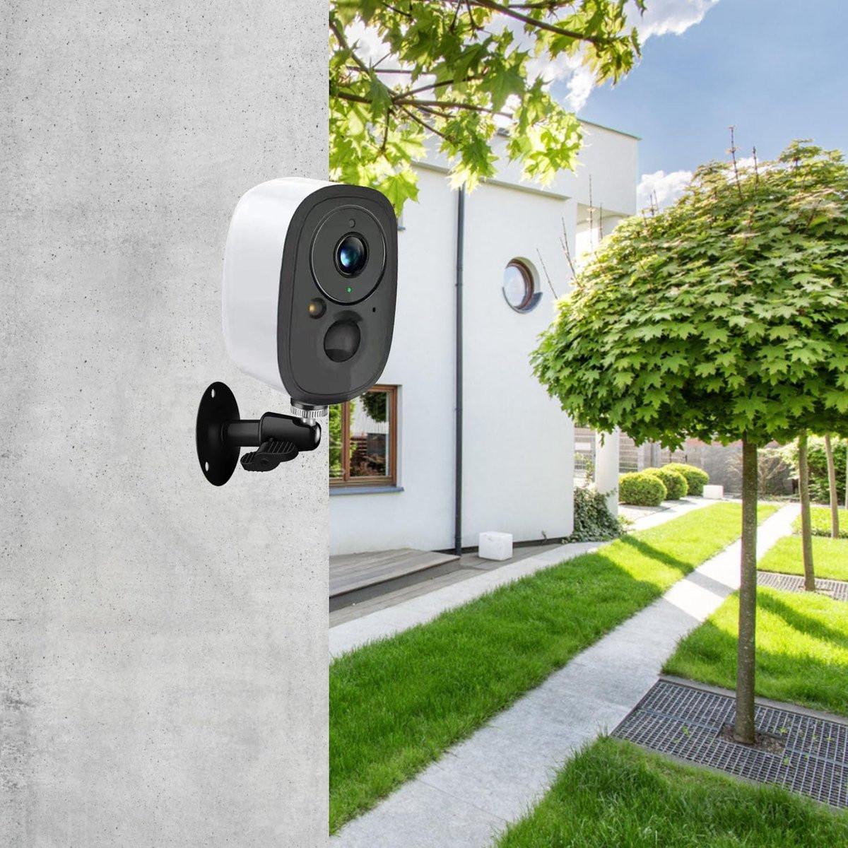 Metal Camera Bracket - 2 pieces - 360Â° adjustable - Wall mounting - For security cameras - Indoor and outdoor use - With installation accessories - Black.