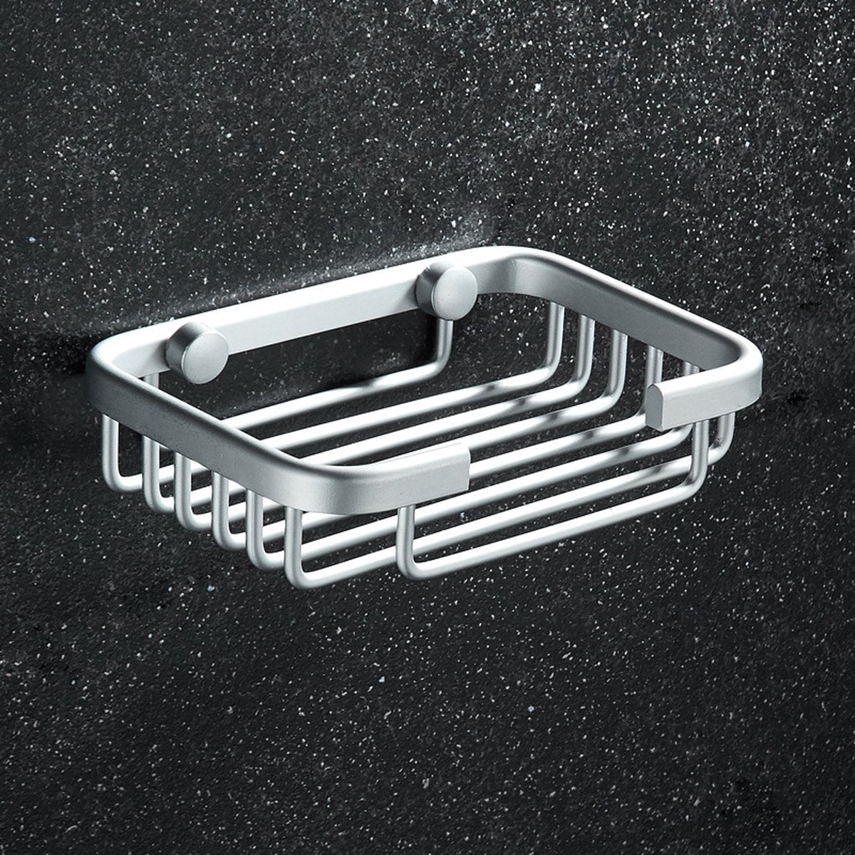 Soap Holder - Soap Dishes for Bathroom-Space Aluminum-Soap Basket Storage Racks-Soap Dish Holder Wall Mounted-Soap Holder-Soap Dish-Silver-Screw Drill Installation With Screws-For Storage Soap Sponge Brush - 8.5*13.5*3.5cm