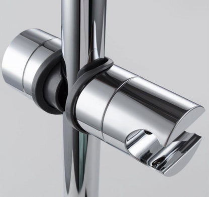 Shower Rail Slider - Hand Shower Bracket - ABS - Adjustable - Shower Head - Universal Shower Holder - Shower Head Holder - Hand Shower Holder - For Hand Shower or Shower Head for Bathroom - Suitable for Ø 18-25mm - Silver
