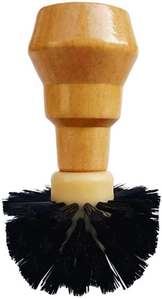 Coffee Brush - Cleaning Brush - Wood - PP - Filter Basket Portafilter Cleaning Brush - Barista Accessories - Suitable for coffee filters with a diameter of 58 mm - 6 * 10.2 cm - Light Brown.