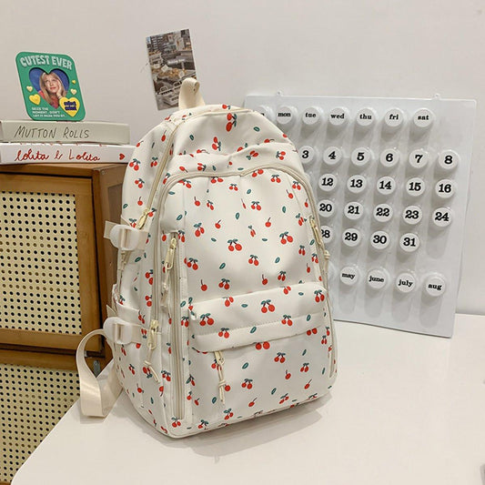 Backpack - School Bag - Backpack - Girl Backpack - School Backpack - School Bag - Tablet Backpack - 20 Liters - Cherry.