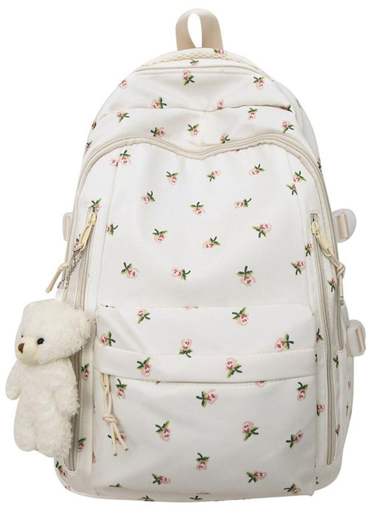 Backpack - School Bag - Backpack - Girl Backpack - School Backpack - School Bag - Tablet Backpack - 20 Liters - Roses.