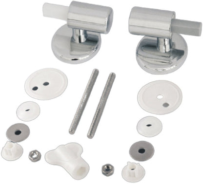 1 Set - Toilet Seat Hinge - Replacement Hinges - Slow-Release Hinge - Toilet Seat Hinges - Toilet Seat Fixing Kit - Zinc Alloy - Silver - For Bathroom Toilet Lid, Appliance Lid