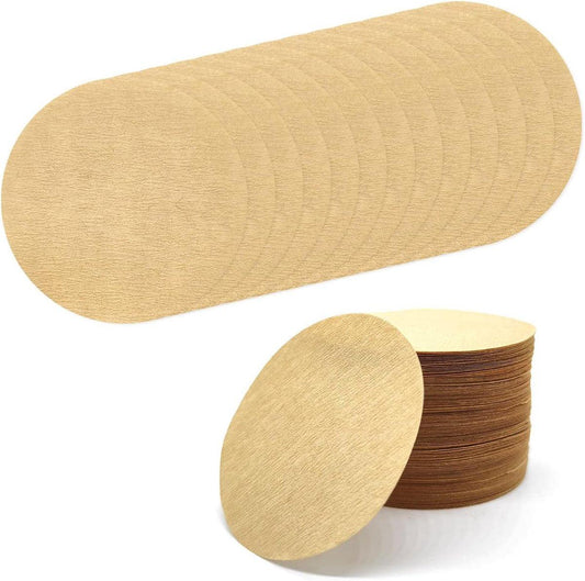 Coffee Filter Paper - 400 Pieces - Coffee Filters - Paper - Wood Fiber - Filters - Round - Replacement Micropaper Filters - Barista Tools - For Coffee and Espresso Machines - 58mm - Khaki.