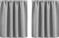2 pieces - Curtain - Small window curtains - for bedroom kitchen cupboard child basement camper curtains - 76*60cm - Light gray - Blackout curtain - Polyester