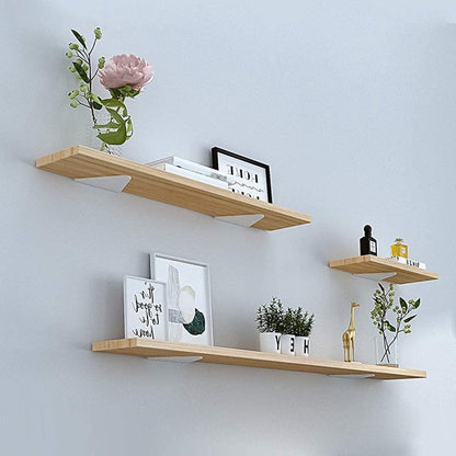 Wall shelf brackets - 4 pieces - shelf brackets - brackets - iron - white - 140 x 130 x 27 mm - multifunctional - wall mounted - heavy - invisible - for wall mounting hidden wooden shelf