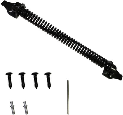 Door closers - Door spring - Gate spring - Gate spring - 36cm - Outdoor door closer - Gate latches - Garden gate spring - Black - Carbon steel - For wooden fences door