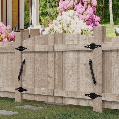 Door closers - Door spring - Gate spring - Gate spring - 36cm - Outdoor door closer - Gate latches - Garden gate spring - Black - Carbon steel - For wooden fences door