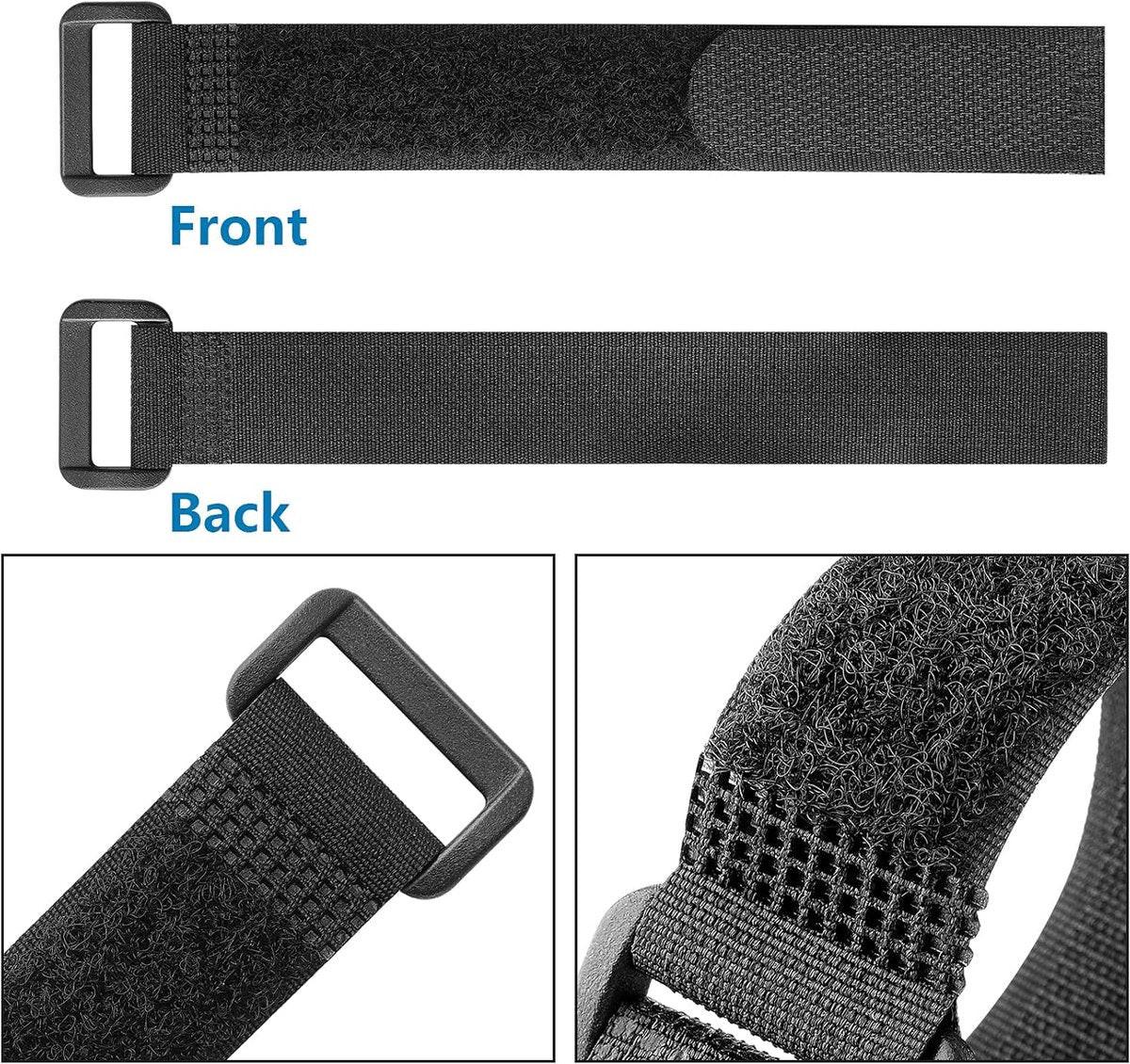Cable organizer - 40 pieces - 200 x 2 mm - Black - Nylon - Velcro - Cable ties - Tie-wraps - Cable management - Cable ties Velcro - Cable holder - With plastic buckle - Adjustable.