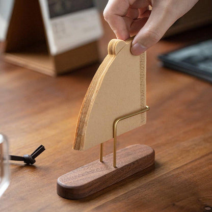 Coffee filter holder - Universal - Filter bag holder - Paper filter holder coffee filter holder - Filter coffee - Coffee accessories - Simple & Durable - 7 x 14 x 3.5 cm - Wood.