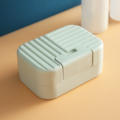 Soap Dish - Soap Holders - Soap Box - Portable Bar Soap Case - Soap Box Travel - Bathroom Accessories - PP - 11*7.5*5cm - green