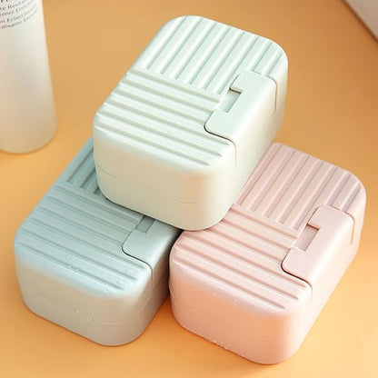 Soap Dish - Soap Holders - Soap Box - Portable Bar Soap Case - Soap Box Travel - Bathroom Accessories - PP - 11*7.5*5cm - green